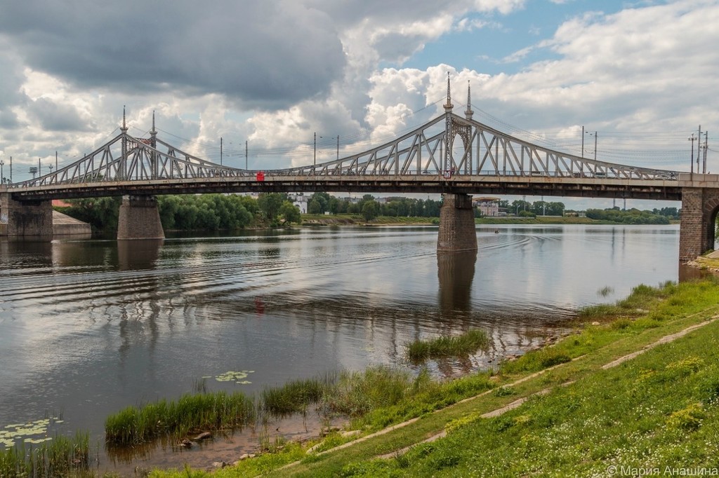 Старый мост в твери рисунок