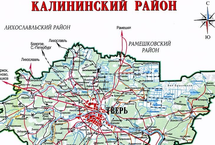 Поселок загородный тверь карта