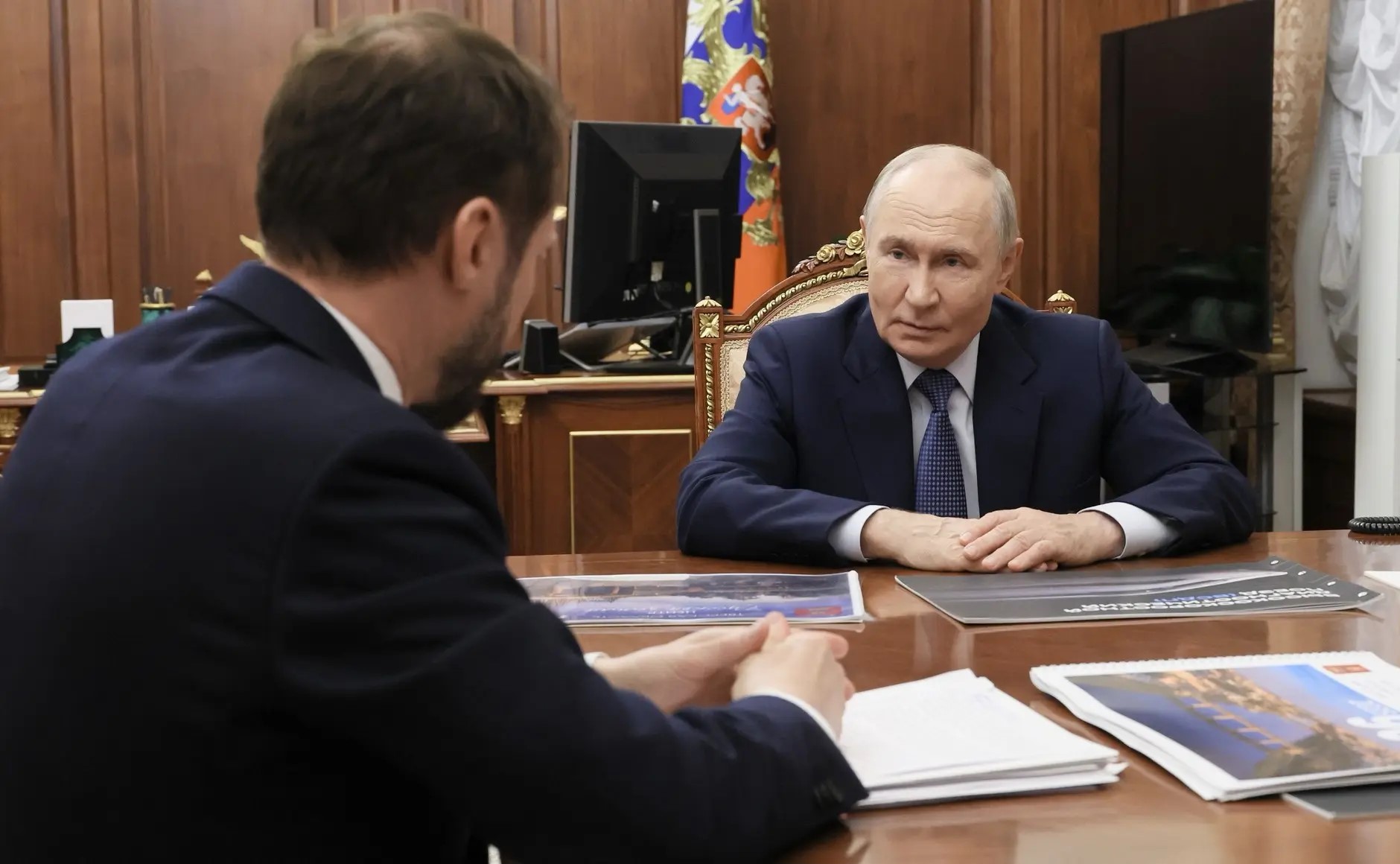 Встреча Президента России Владимира Путина и главы Тверской области Виталия Королева